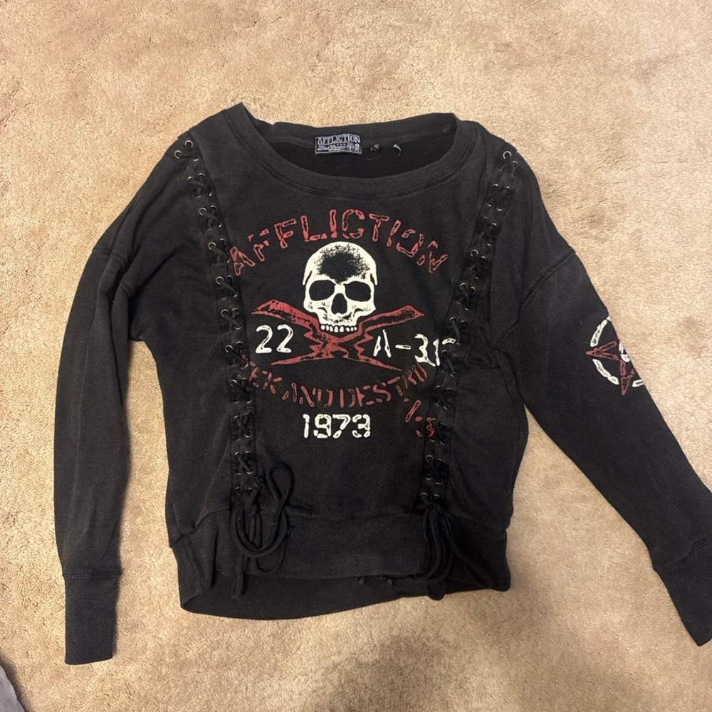 Affliction Long Sleeve Sweatshirt Size X-Small